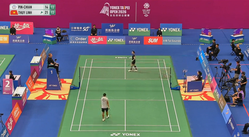 Trực tiếp cầu lông Nguyễn Thùy Linh 1-0 Chiu Pin-chian: Tăng tốc ấn tượng 876332